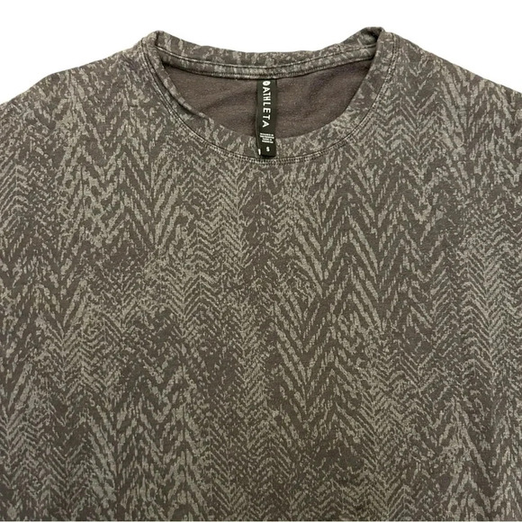 Athleta Studio to Street Pullover Sweatshirt Crewneck Splatter Gray Size S - Picture 3 of 7